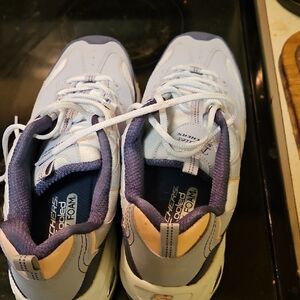 Skechers Women's Light Blue and Purple Athletic Shoes